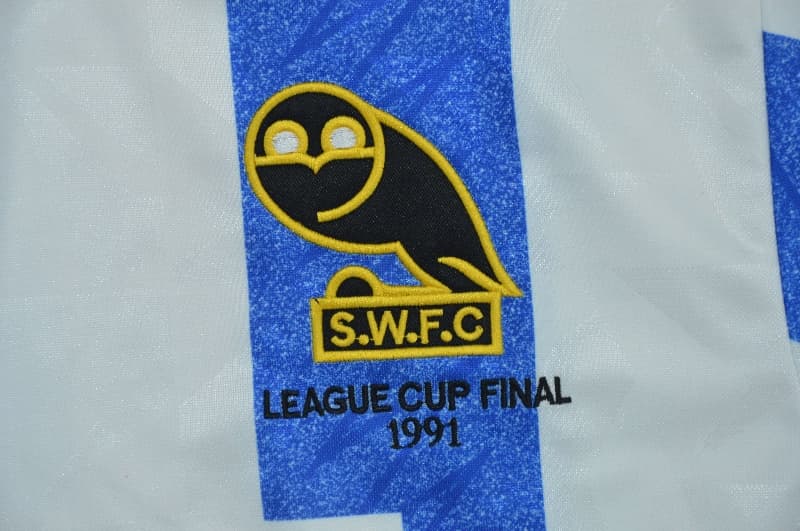 AAA(Thailand) Sheffield Wednesday 1991 League Cup Final Retro Soccer Jersey