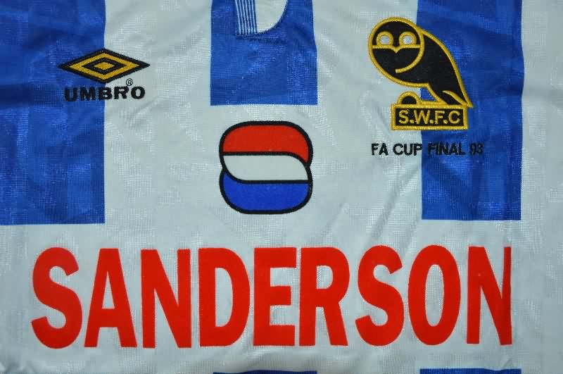AAA(Thailand) Sheffield Wednesday 1992/93 Cup Retro Soccer Jersey