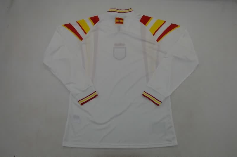 AAA(Thailand) Spain 1996 Away Retro Long Sleeve Soccer Jersey