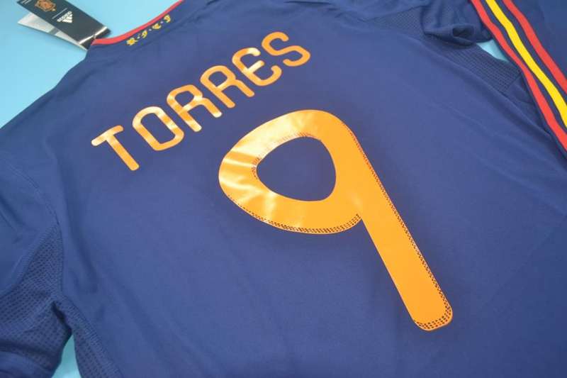 AAA(Thailand) Spain 2010 Away Retro Soccer Jersey(L/S)