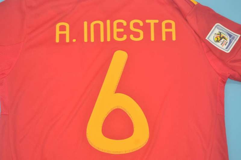 AAA(Thailand) Spain 2010 Home Retro Soccer Jersey