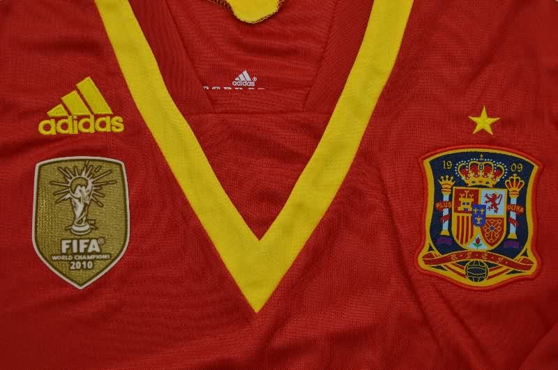 AAA(Thailand) Spain 2013 Home Long Sleeve Retro Soccer Jersey