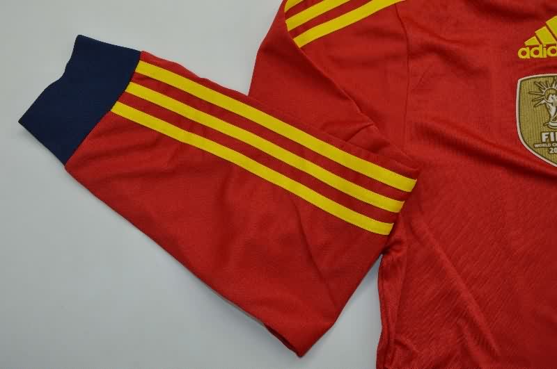 AAA(Thailand) Spain 2013 Home Long Sleeve Retro Soccer Jersey