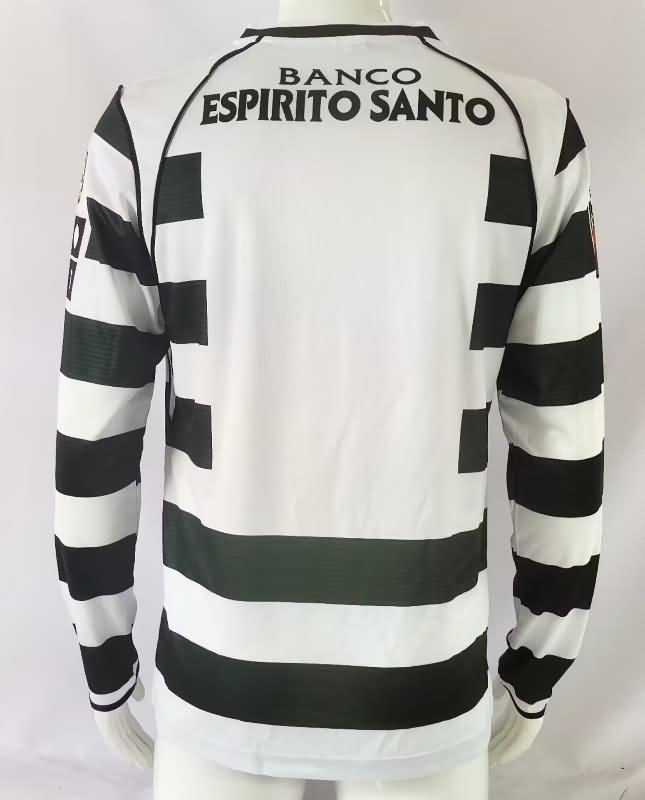 AAA(Thailand) Sporting Lisbon 2001/02 Home Long Sleeve Retro Soccer Jersey