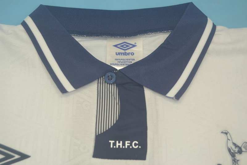 AAA(Thailand) Tottenham Hotspur 1991/93 Home Retro Soccer Jersey