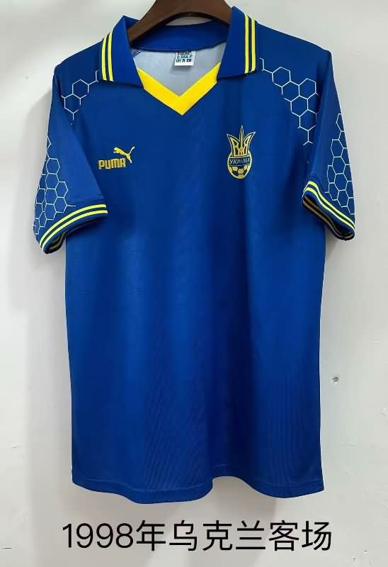 AAA(Thailand) Ukraine 1998 Away Retro Soccer Jersey