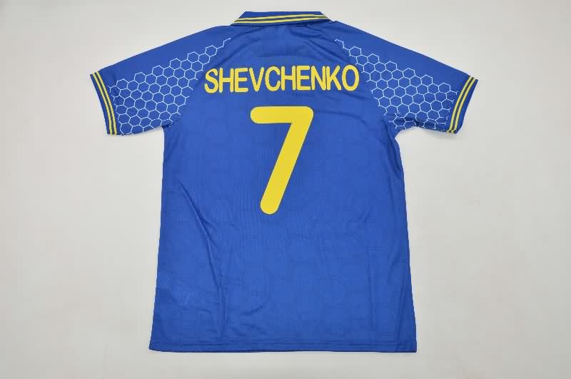 AAA(Thailand) Ukraine 1998 Away Retro Soccer Jersey