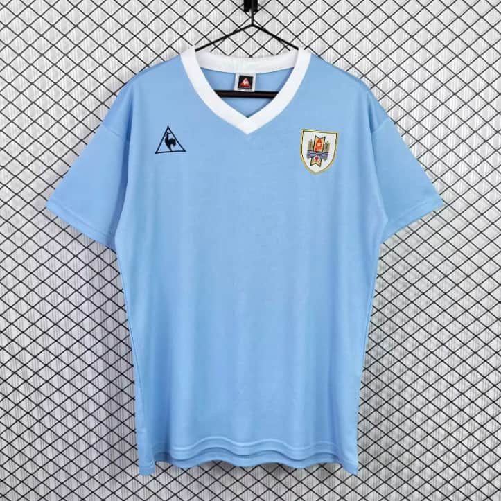 AAA(Thailand) Uruguay 1986 Home Retro Soccer Jersey AAA(Thailand) Uruguay 1986 Home Retro Soccer Jersey