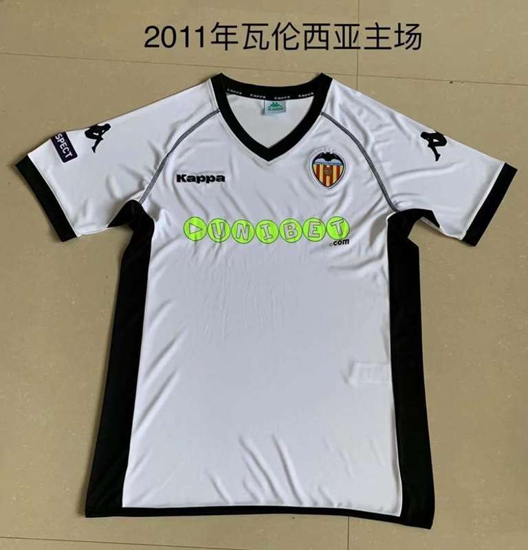 AAA(Thailand) Valencia 2010/11 Home Retro Soccer Jersey