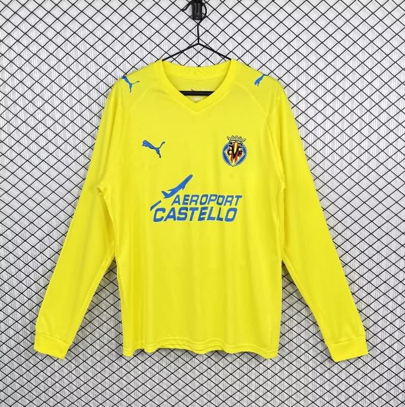 AAA(Thailand) Villarreal 2008/09 Home Long Sleeve Retro Soccer Jersey