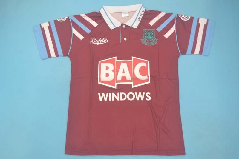 AAA(Thailand) West Ham 1991/92 Home Retro Soccer Jersey