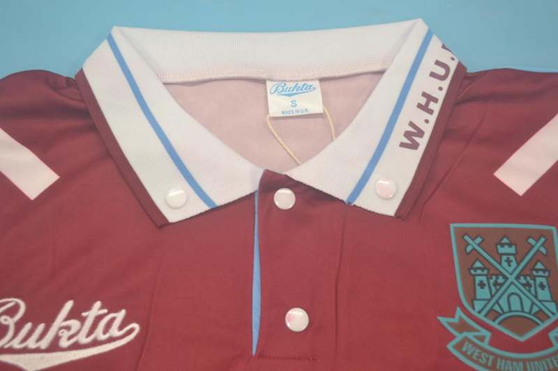 AAA(Thailand) West Ham 1991/92 Home Retro Soccer Jersey