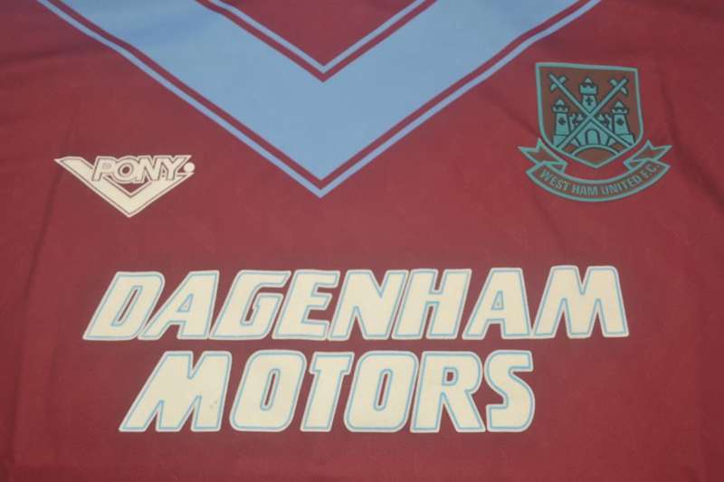 AAA(Thailand) West Ham 1993/95 Home Retro Soccer Jersey