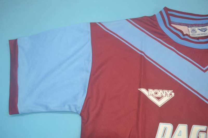 AAA(Thailand) West Ham 1993/95 Home Retro Soccer Jersey