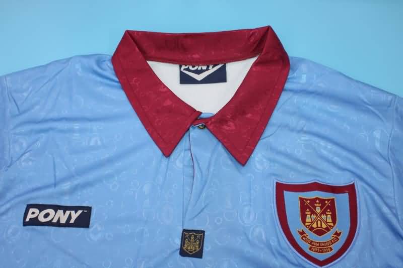 AAA(Thailand) West Ham 1995/97 Away Long Sleeve Retro Soccer Jersey