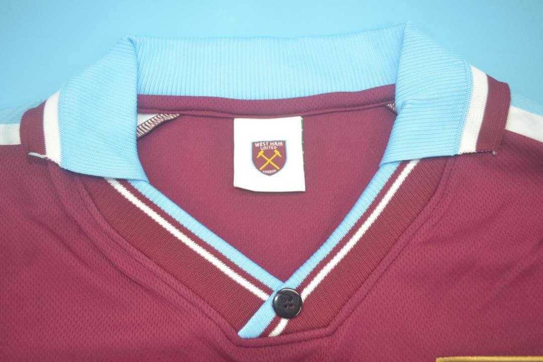 AAA(Thailand) West Ham 1999/01 Home Retro Soccer Jersey