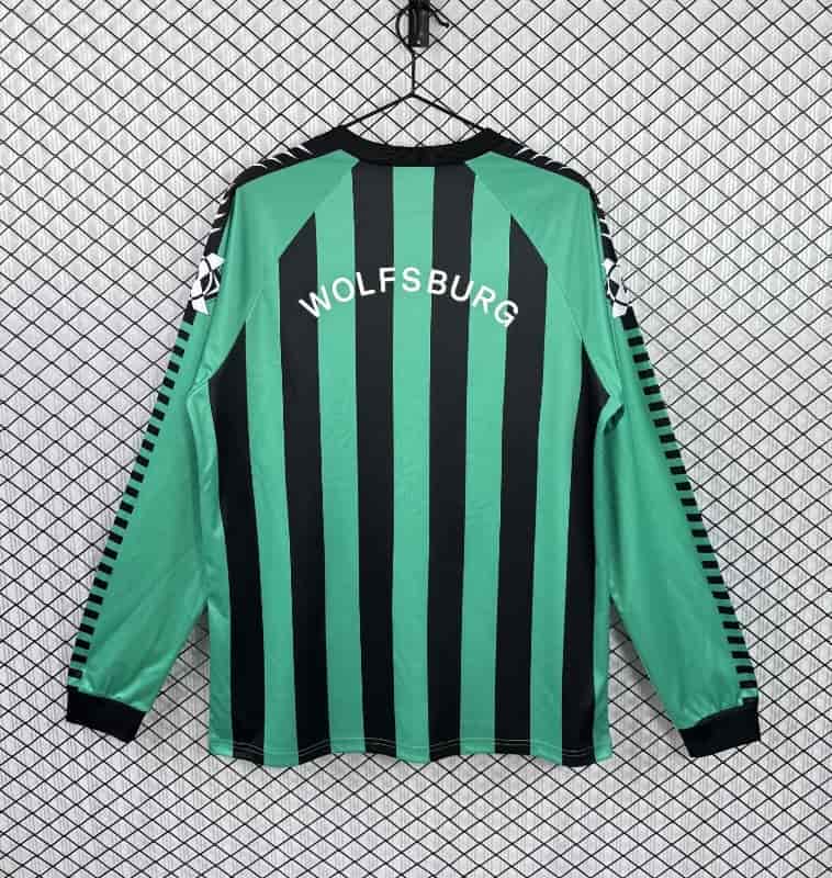 AAA(Thailand) Wolfsburg 1994/95 Away Retro Long Sleeve Soccer Jersey