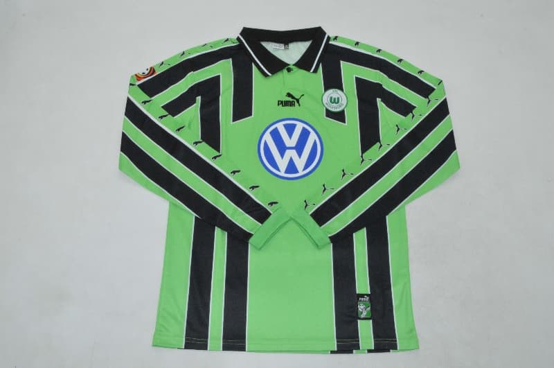 AAA(Thailand) Wolfsburg 1999/00 Away Retro Long Sleeve Soccer Jersey