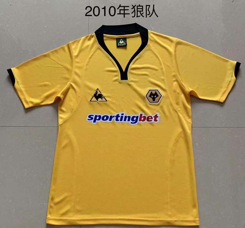 AAA(Thailand) Wolves 2009/10 Home Retro Soccer Jersey