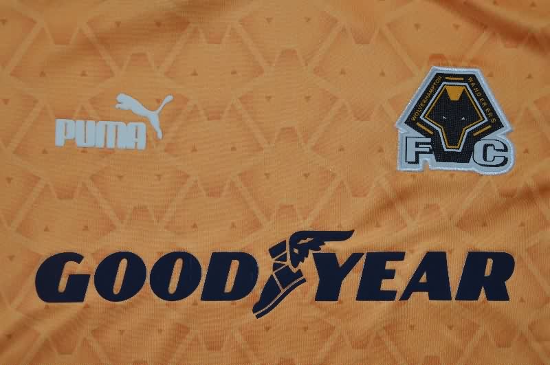 AAA(Thailand) Wolves 1996/98 Home Retro Soccer Jersey