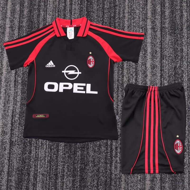 AC Milan 2000/01 Kids Third Soccer Jersey And Shorts