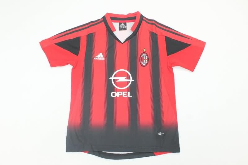 AC Milan 2004/05 Kids Home Soccer Jersey And Shorts