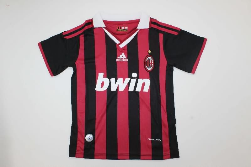 AC Milan 2009/10 Kids Home Soccer Jersey And Shorts