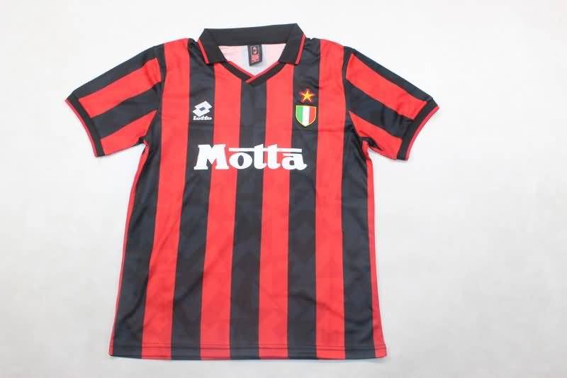 AC Milan 1993/94 Kids Home Soccer Jersey And Shorts