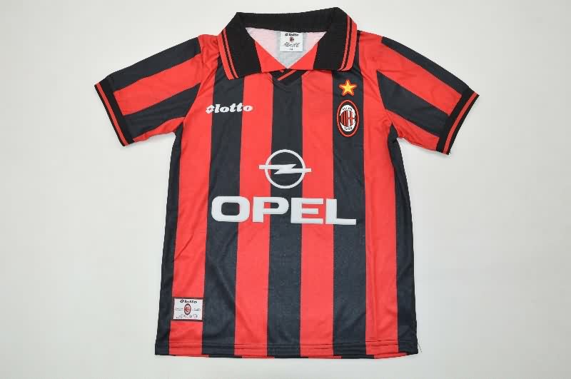 AC Milan 1997/98 Kids Home Soccer Jersey And Shorts