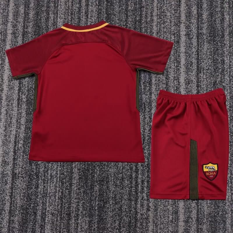 AS Roma 2017/18 Kids Home Soccer Jersey And Shorts