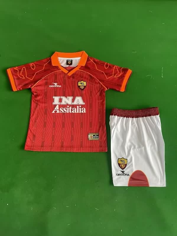 AS Roma 1999/00 Kids Home Soccer Jersey And Shorts