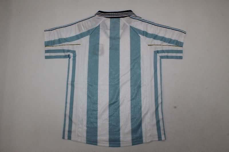 Argentina 1998 Kids Home Soccer Jersey And Shorts