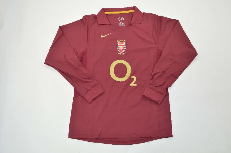 Arsenal 2005/06 Kids Home Long Sleeve Soccer Jersey And Shorts