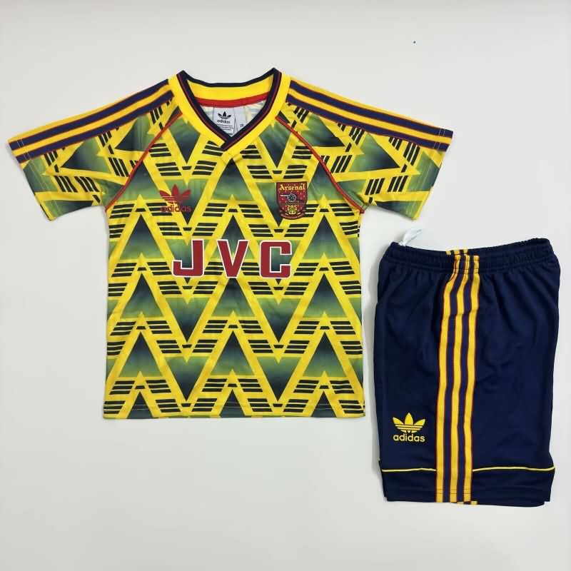 Arsenal 1991/93 Kids Away Soccer Jersey And Shorts