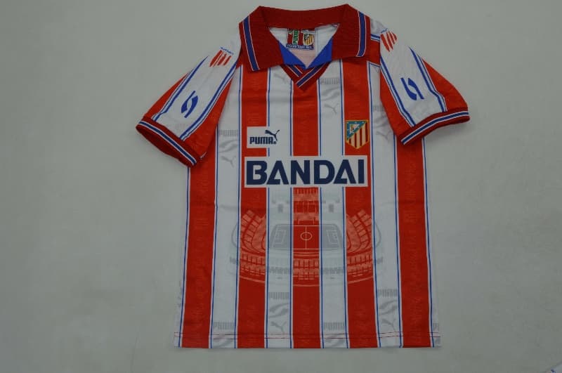 Atletico Madrid 1996/97 Kids Home Soccer Jersey And Shorts