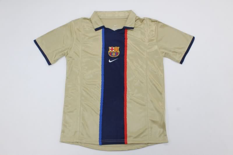 Barcelona 2001/02 Kids Away Soccer Jersey And Shorts