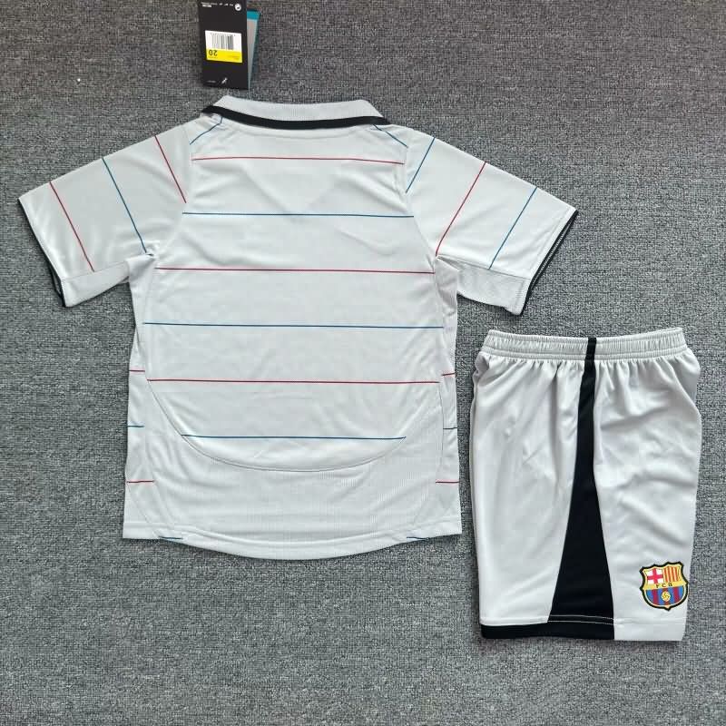 Barcelona 2003/04 Kids Away Soccer Jersey And Shorts