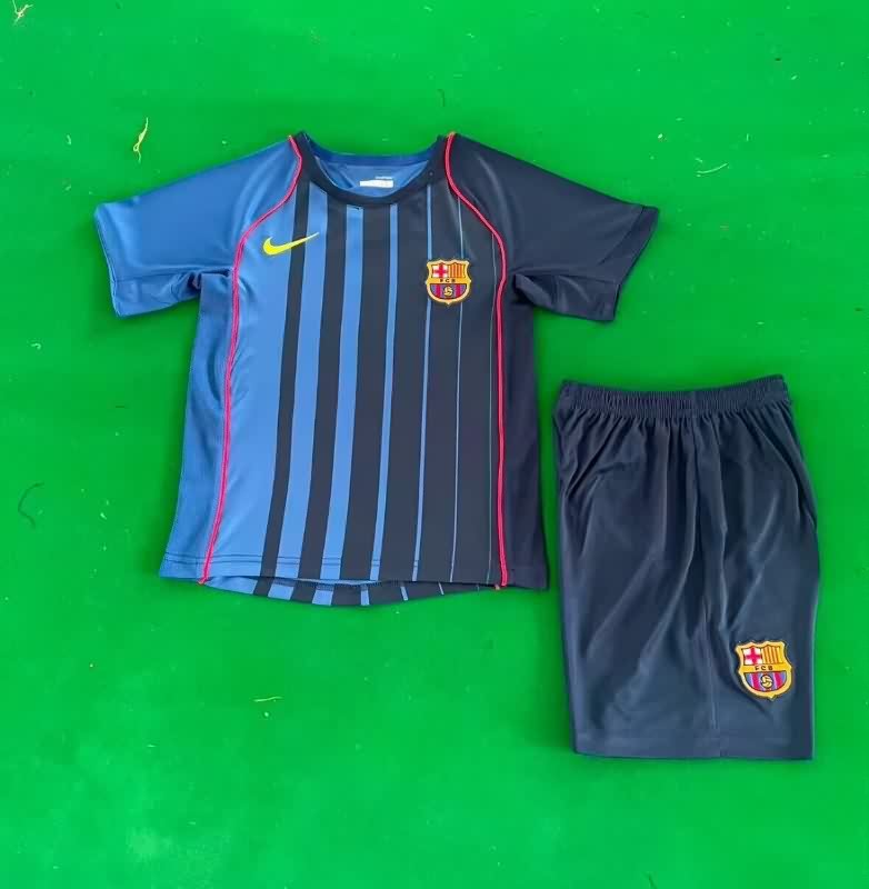 Barcelona 2004/05 Kids Away Soccer Jersey And Shorts
