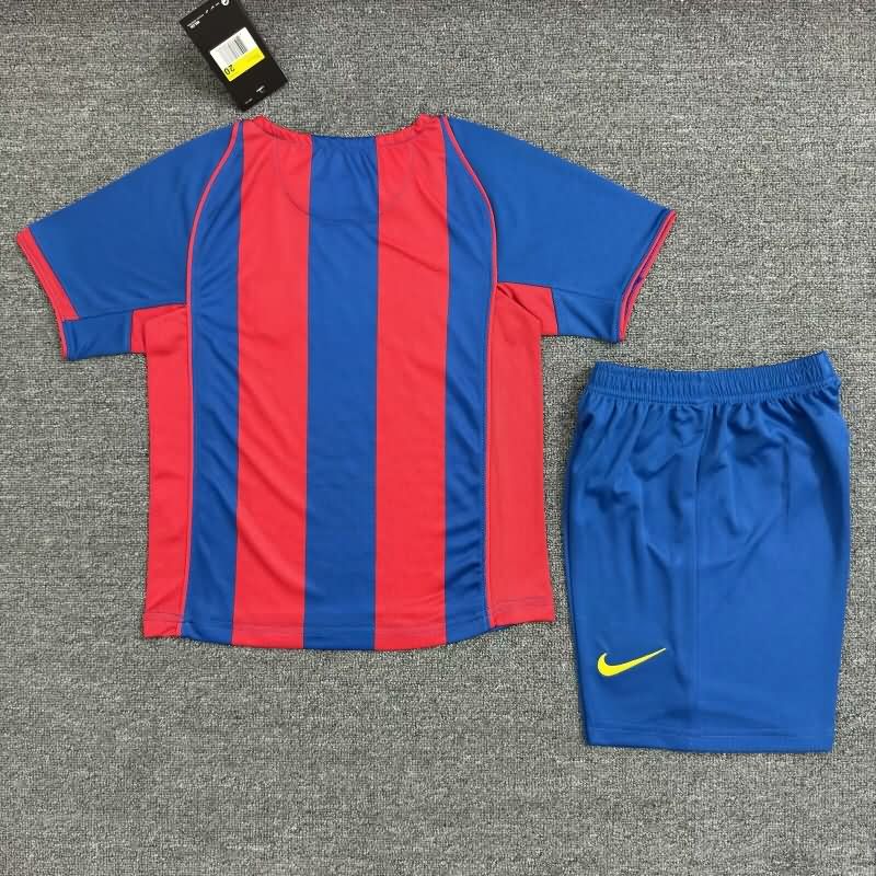 Barcelona 2004/05 Kids Home Soccer Jersey And Shorts