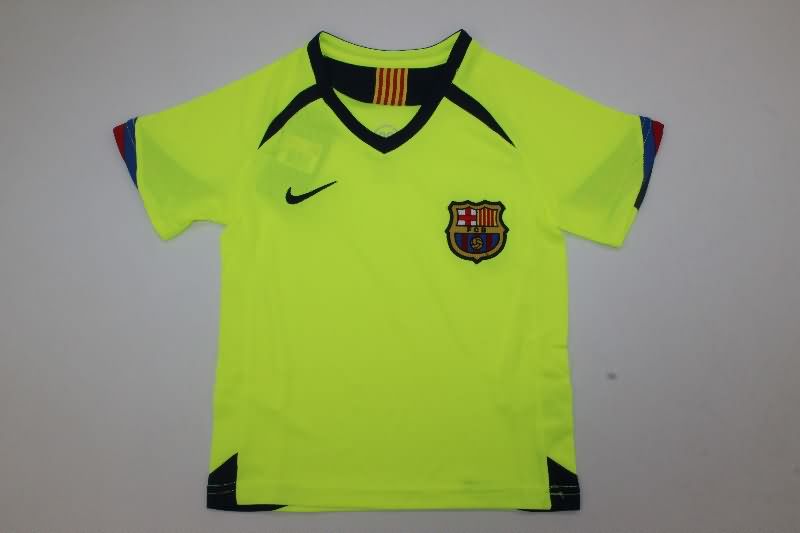 Barcelona 2005/06 Kids Away Soccer Jersey And Shorts