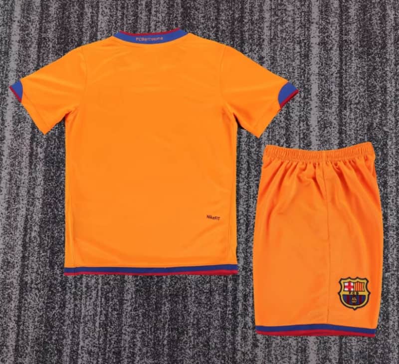 Barcelona 2006/07 Kids Away Soccer Jersey And Shorts