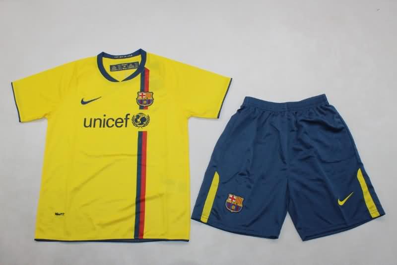 Barcelona 2008/09 Kids Away Soccer Jersey And Shorts