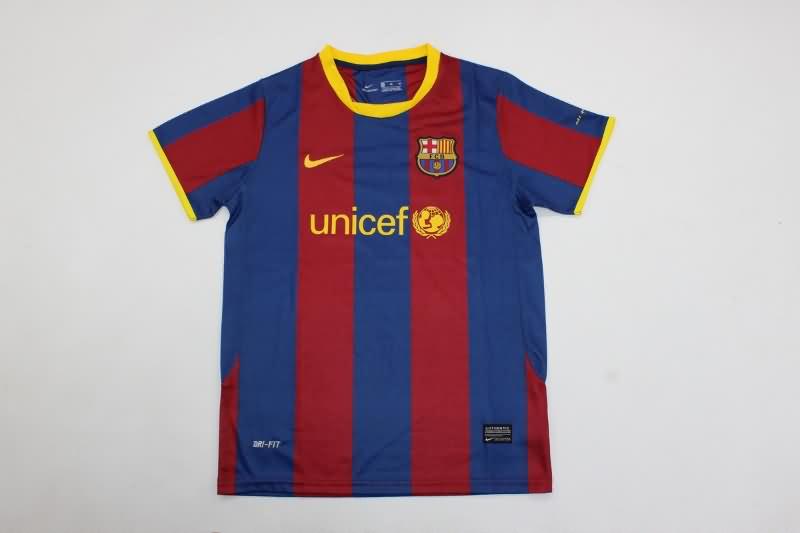 Barcelona 2010/11 Kids Home Soccer Jersey And Shorts