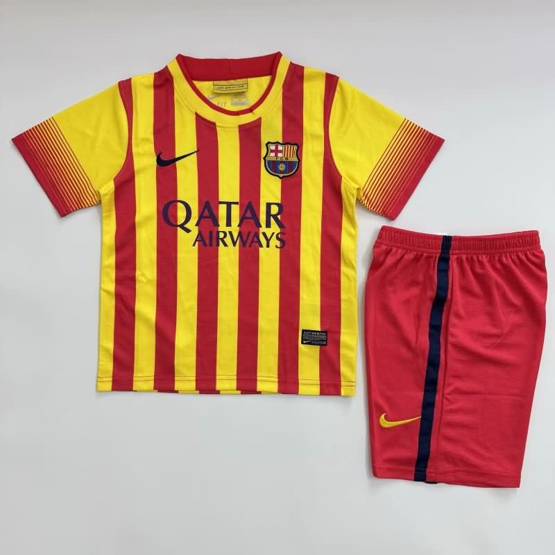 Barcelona 2013/14 Kids Away Soccer Jersey And Shorts