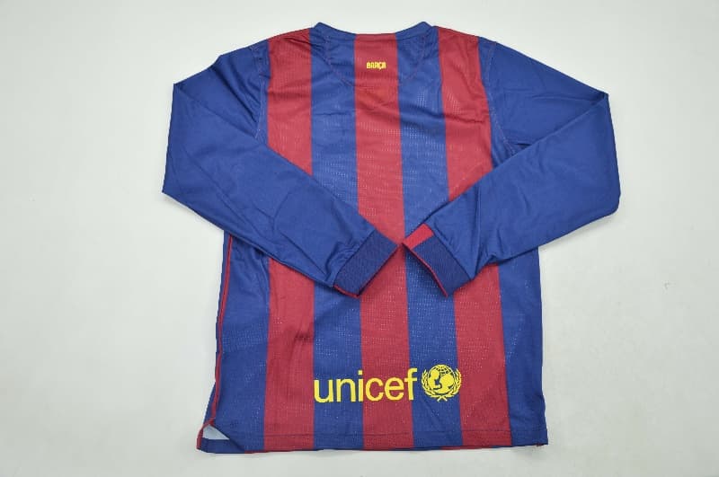 Barcelona 2014/15 Kids Home Long Sleeve Soccer Jersey And Shorts