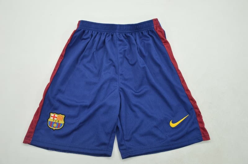 Barcelona 2014/15 Kids Home Long Sleeve Soccer Jersey And Shorts
