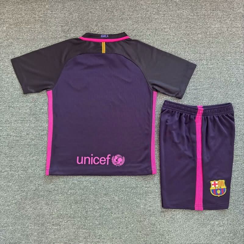 Barcelona 2016/17 Kids Away Soccer Jersey And Shorts