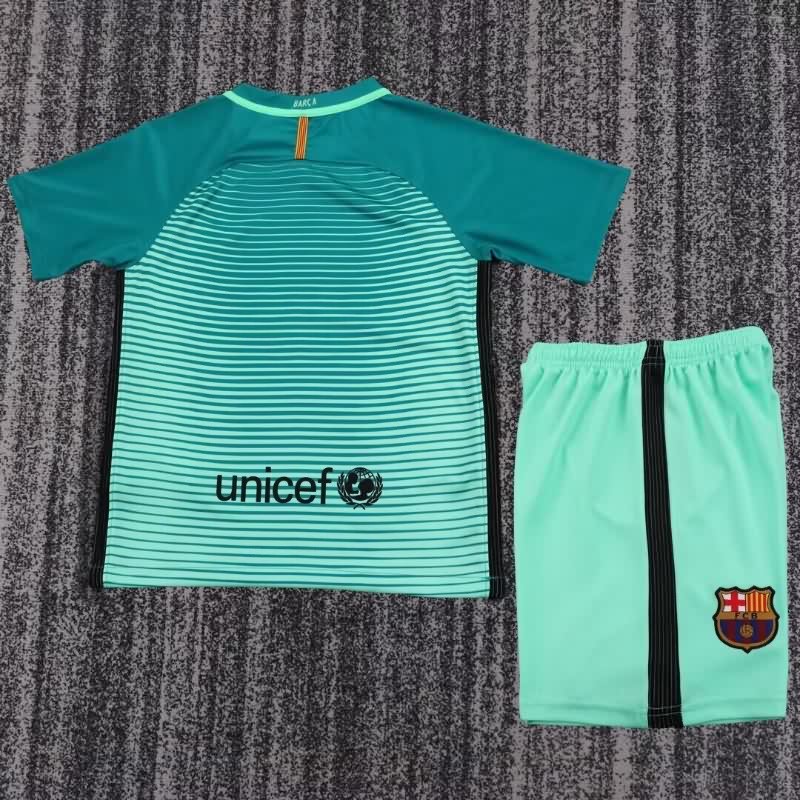 Barcelona 2016/17 Kids Third Soccer Jersey And Shorts