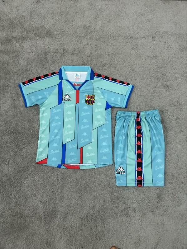 Barcelona 1995/97 Kids Away Soccer Jersey And Shorts