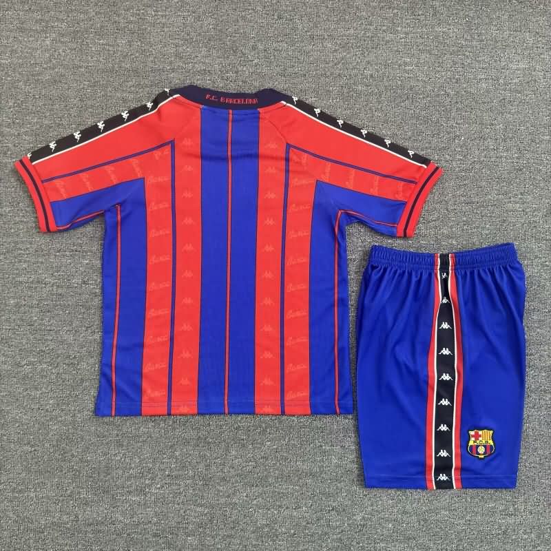 Barcelona 1997/98 Kids Home Soccer Jersey And Shorts